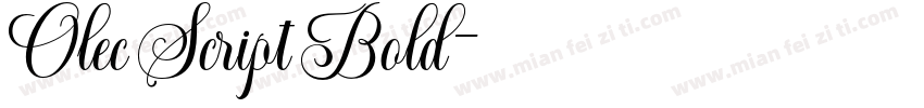 Olec Script Bold字体转换